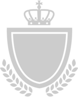Shield with crown vector