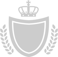 Shield with crown vector