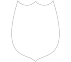 Shield outline vector