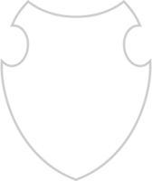 Shield outline vector