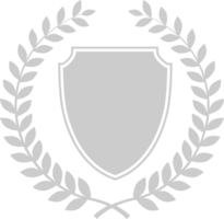 escudo corona de olivo vector