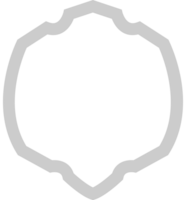 Shield outline vector