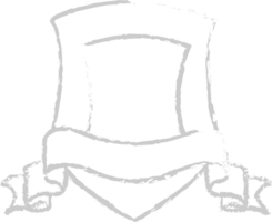 Shield outline chalk vector