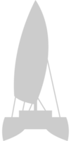 multihull sail boat vector