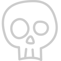 Skull outline vector