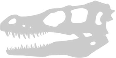 dinosaurio cráneo vector