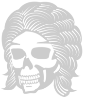 Skull with hair vector