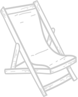 silla de cubierta vector