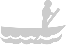 paddle a canoe vector