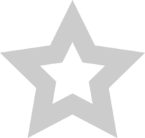 Star five point outline vector