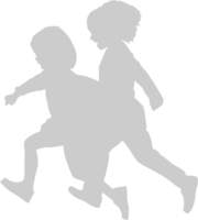 niños correr vector