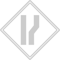 road narrow sign vector