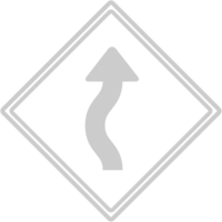 single lane shift pair road sign vector