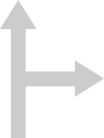 proceed straight or turn right sign vector