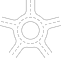 roundabout road map vector