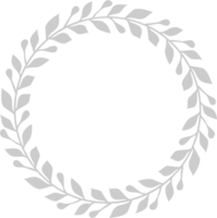 Decoration frame circle leaf vector