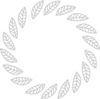 Decoration frame circle leaf vector