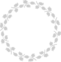 Decoration frame circle flower vector