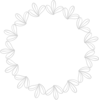 Decoration circle leaf vector