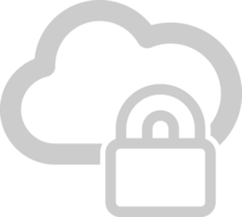 icono de seguridad informática en la nube vector