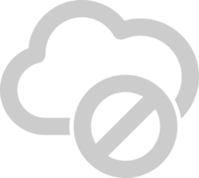 Cloud Computing No Access Icon vector