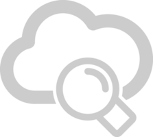Cloud Computing Search Icon vector