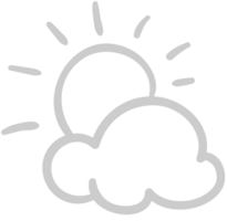 sol y nubes vector