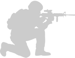 shooting soldier vector