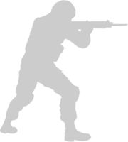 shooting soldier vector