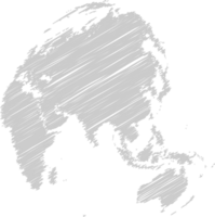 bosquejo del mapa mundial vector