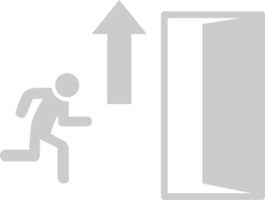 Sign exit door up  vector