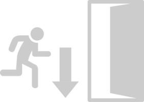 Sign exit door down vector