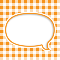 Text bubble chequered box vector