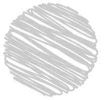 Circle scribble style vector