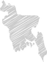 bangladesh sketch map vector