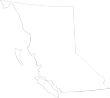 británico Columbia mapa vector