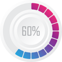 precargador circular 60% vector