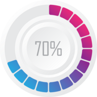 precargador circular 70% vector