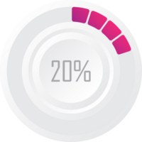 Circle preloader 20% vector