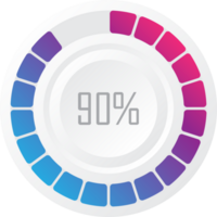 precargador circular 90% vector