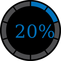 Circle preloader 20% vector