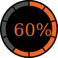 precargador circular 60% vector