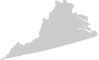 mapa de virginia vector