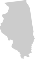 mapa de Illinois vector