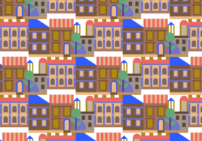 City building pattern vector