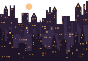 ciudad de noche vector