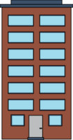 City building apartment vector