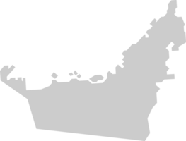 mapa de emiratos árabes unidos vector