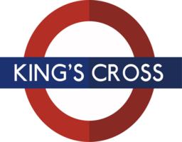 London city king cross sign vector