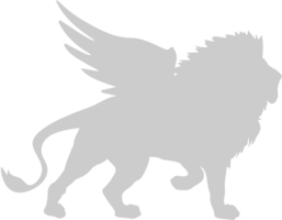 winged lion vector